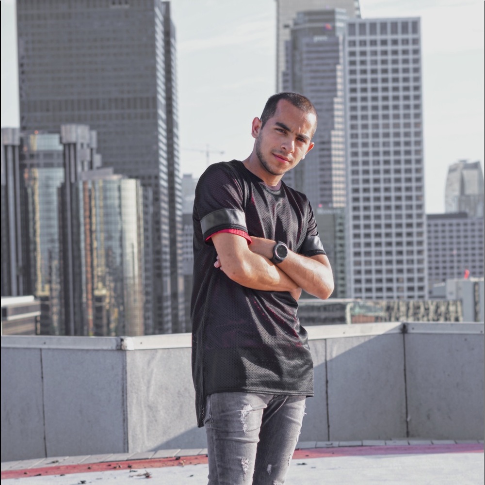 Black mesh shirt